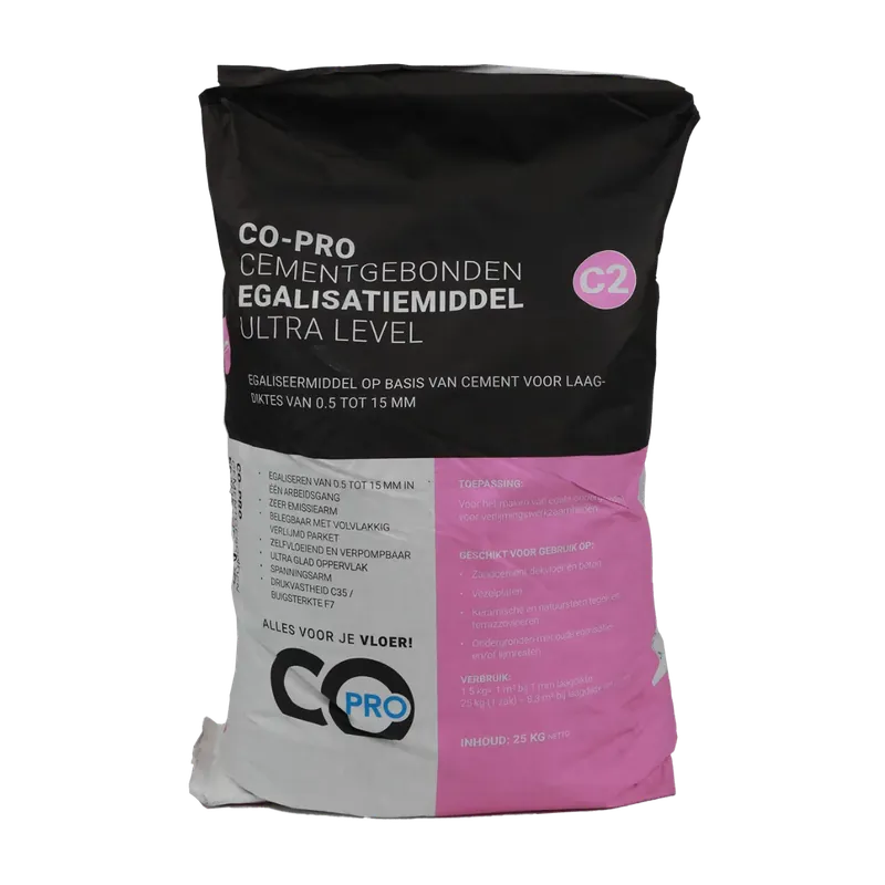 Co-pro cementgebonden egalisatiemiddel C2 ultra level Shop Nu