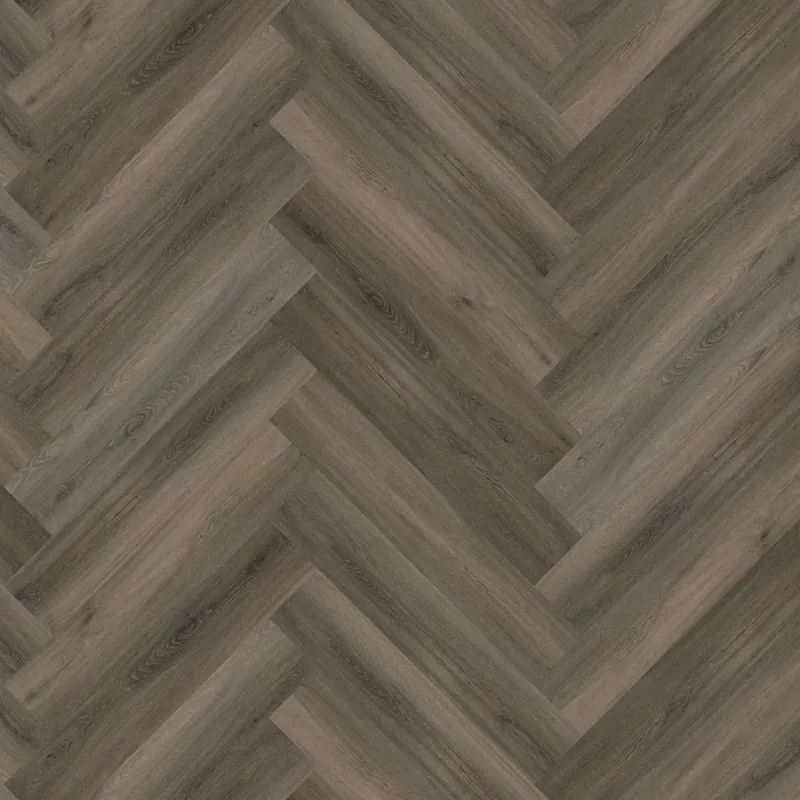 Meest Verkocht Floorlife YUP Herringbone dark grey Visgraat Dryback
