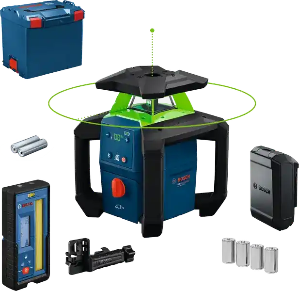 Gereduceerde Prijs Bosch GRL 18V-4-34CVG Rotatielaser 2xAA in L-Boxx 374 - 0601061H01