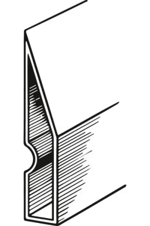 Op = Op Fortis Aluminium Trapezium Afwerklat 97x18mm 1,8m