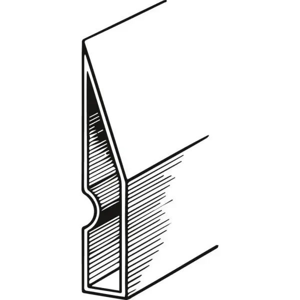 Op = Op Fortis Aluminium Trapezium Afwerklat 97x18mm 1,8m