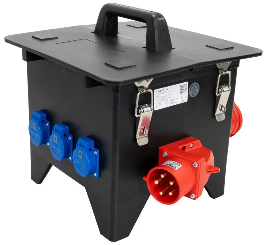 Seizoensaanbieding SiRoX 32A VOLRUBBER VERDEELKAST POWER X-LINE L2X 32A/5P 6X SCHUKO 2X ALS 32A/5P