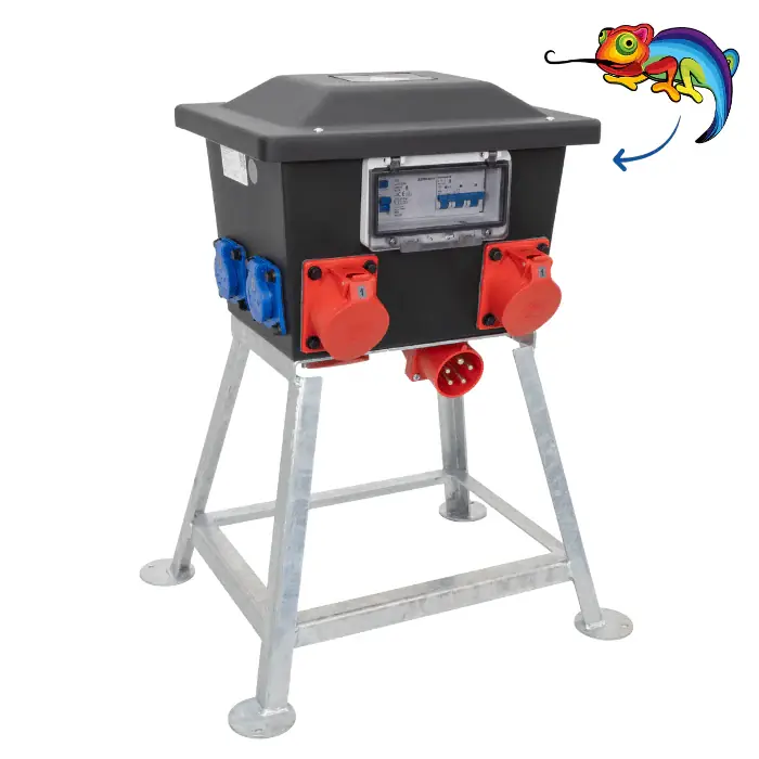 SiRoX 32A KUNSTSTOF VERDEELKAST RONDO OP FRAME2X 32A/5P 6X SCHUKO 2X ALS 32A/5P Bestel Nu