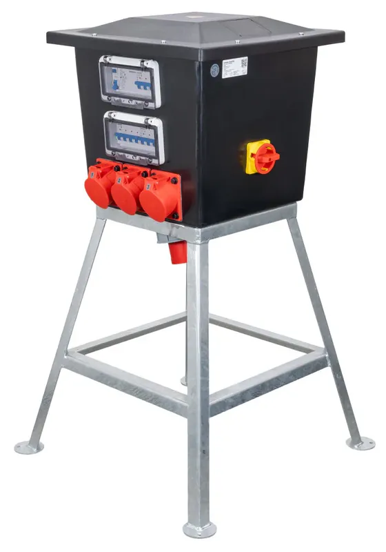 Finale Uitverkoop SiRoX 63A KUNSTSTOF VERDEELKAST QUATRO FRAME 3X 32A/5P 6X SCHUKO 63A/5P VOEDING