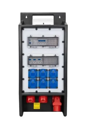 Tijdelijk Beschikbaar SiRoX 32A KUNSTSTOF VERDEELKAST WANDO 2X 32A/5P 6X SCHUKO 1X LED 32A/5P