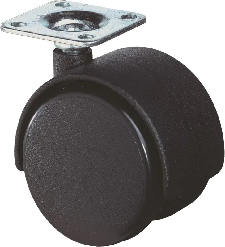 Aanbieding Kelfort MEUBELWIEL ZWART 40MM BEVESTIGINGSPLAAT 42X42MM