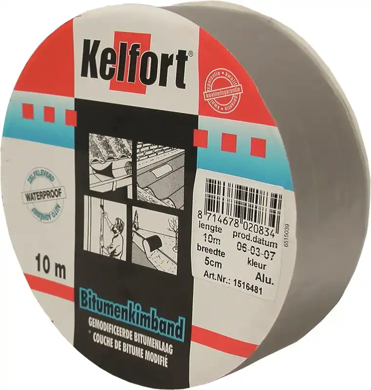 Kelfort BITUMBAND ALU KLEUR 50MM (10M) Gratis Retour