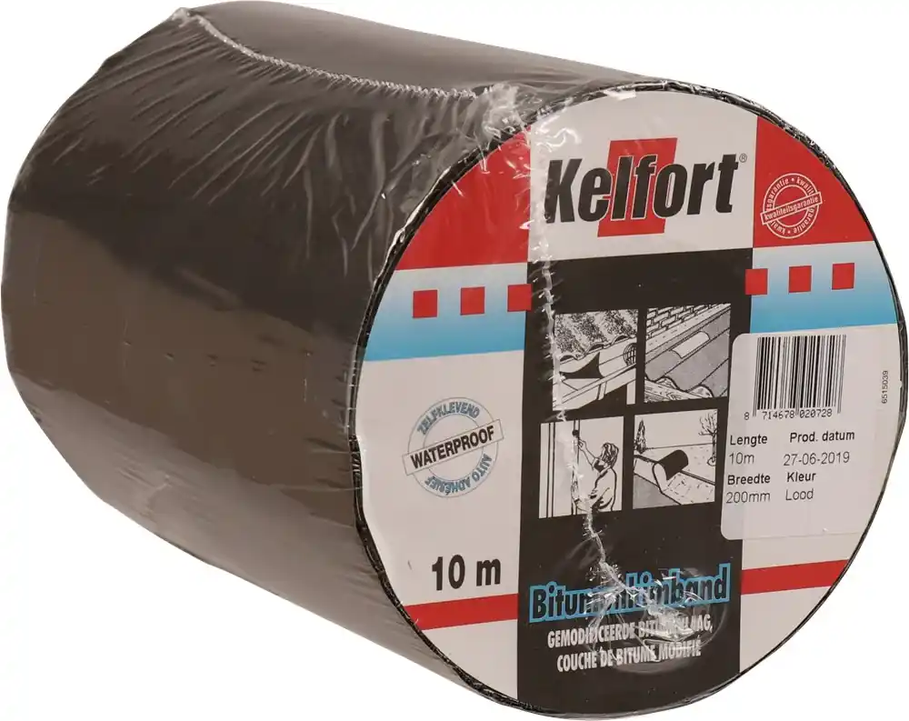 Kelfort BITUMBAND LOODKLEUR 200MM(10M) Gecertificeerd