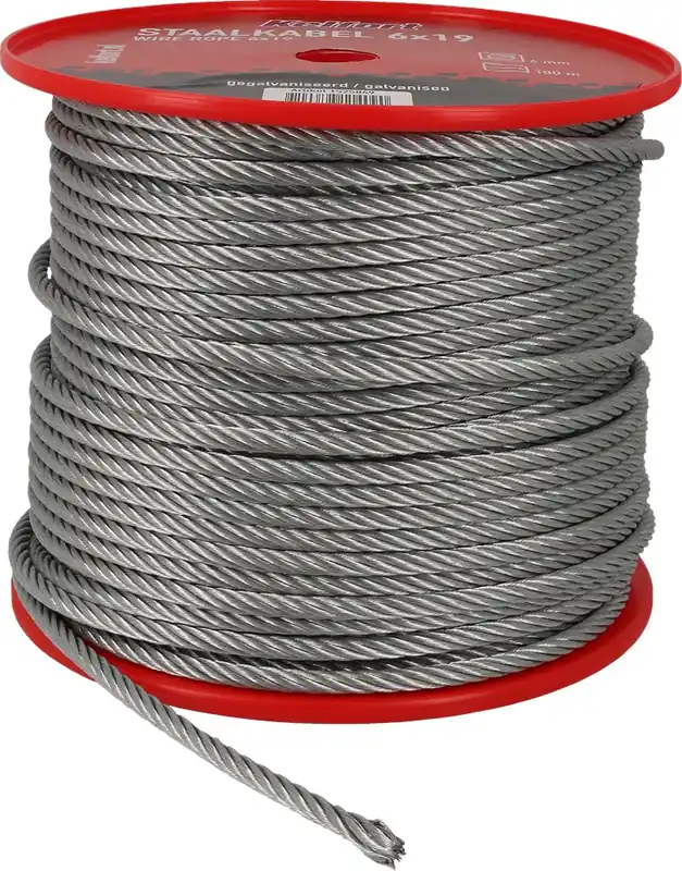 Kelfort Staaldraadkabel 5,0mm 6x19 100m - 1525845 Beperkt Aanbod