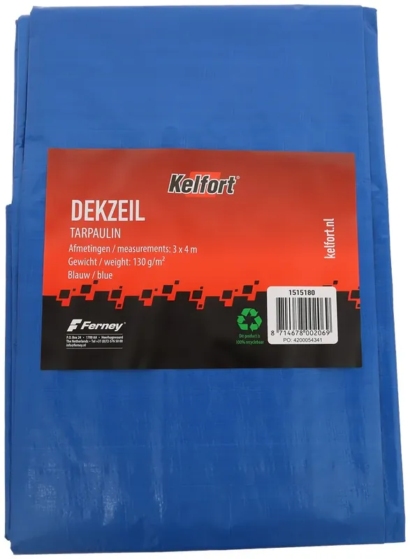 Kelfort DEKKLEED 3X4 MTR BLAUW Beperkte Voorraad