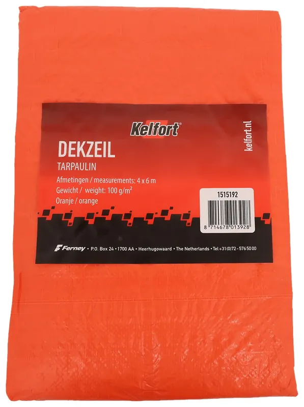 Kelfort DEKKLEED 4x6 MTR ORANJE Direct Verzonden