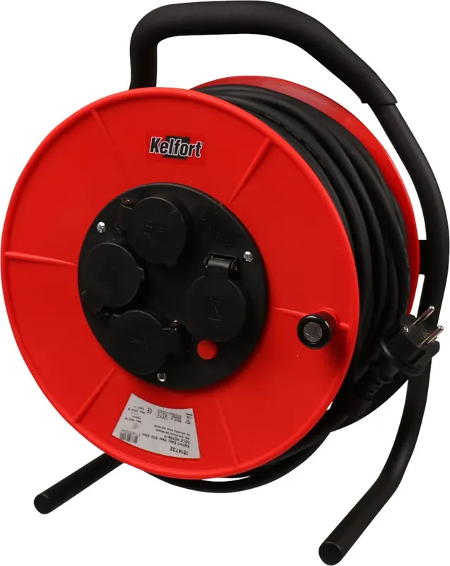 Tijdelijk Beschikbaar KABELHASPEL KELFORT 50M 3X1,5 EASY REEL 500 (3xAANSLUITING)