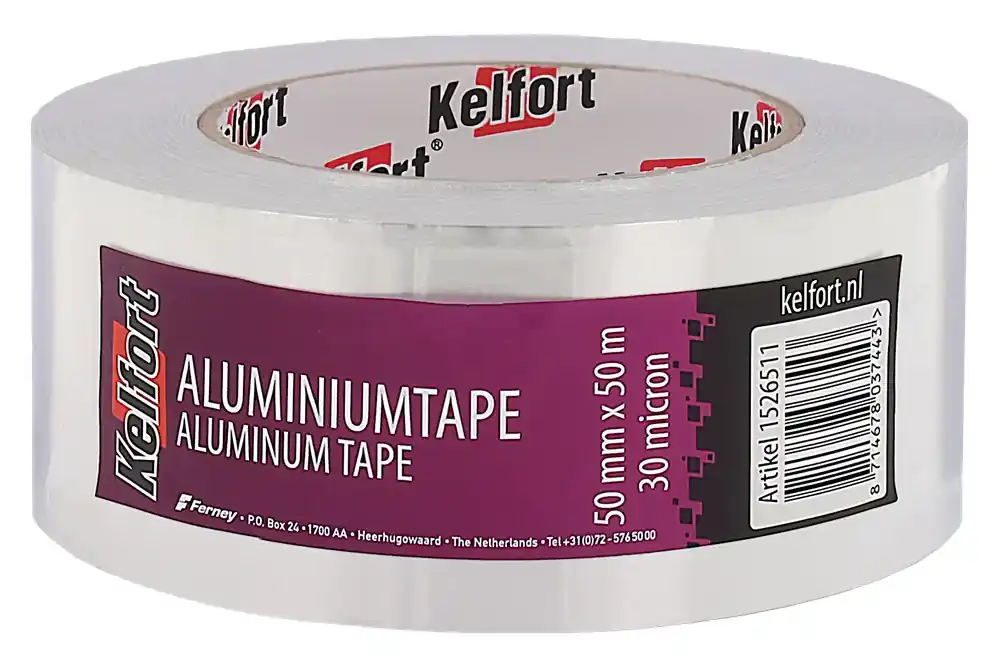 Gecertificeerd Kelfort ALUMINIUMTAPE 50MMx50m 30 MICRON