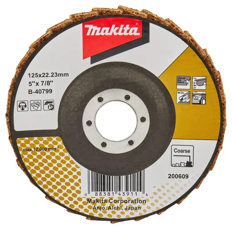 Makita LAMELLEN CONDITIONERINGSCHIJF 125 MM GROF Gereduceerde Prijs