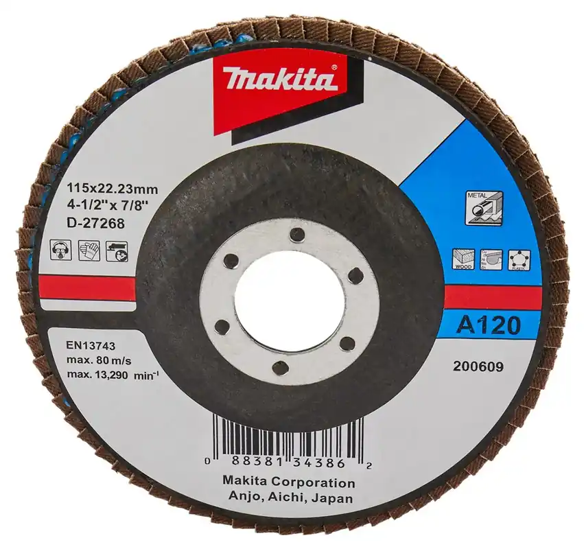 Makita LAMELLENSCHIJF 115MM A120 Hoge Kwaliteit