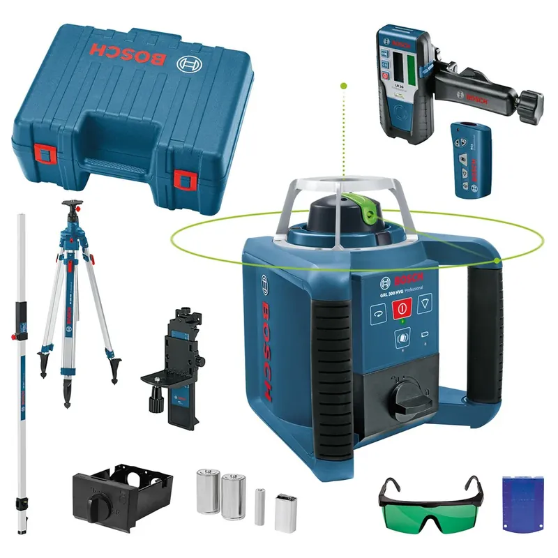 Bosch GRL 300 HVG Rotatielaser Set met Koffer + Statief + Meetlat - 061599404B Bestseller