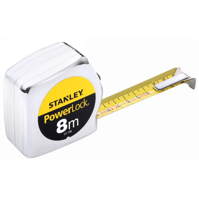 STANLEY Rolmaat Powerlock 8m 25mm - 0-33-198 Beperkt Aanbod