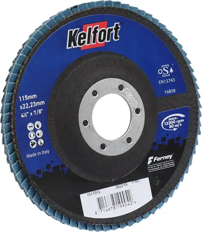 Kelfort LAMELLENSCHUURSCHIJF 115X22 K80 FLAPDISK - VLS735 SUPER Gratis Retour