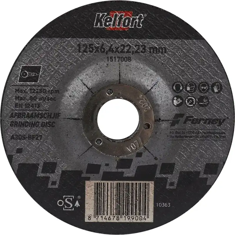 Aanbieding Kelfort AFBRAAMSCHIJF 125X6,4X22,2MM VOOR STAAL/RVS
