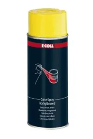 E-Coll Spuitbus RAL1021 Geel 400ml Hoogglanzend Finale Uitverkoop