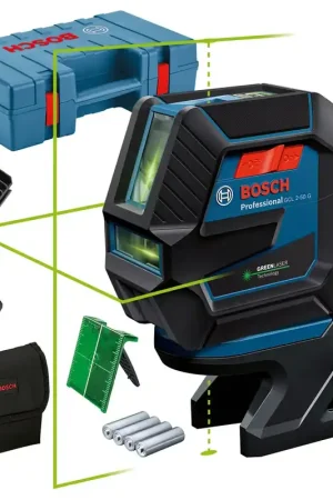 Beperkte Voorraad BOSCH GCL 2-50 G LIJN- EN PUNTLASER GCL 2-50 G, RM 10, DK 10, OPBERGTAS, 4X