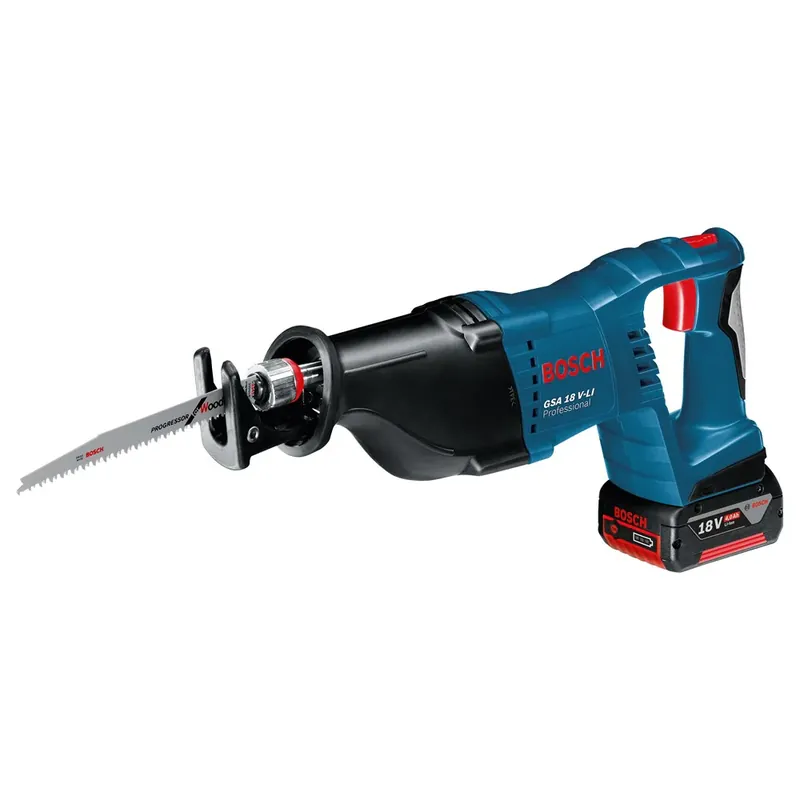 Gereduceerde Prijs BOSCH GSA 18V-LI RECIPROZAAG 18V 2X5.0 AH ACCU‘S + GAL 1880 CV LADER