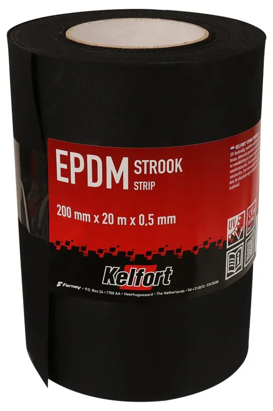 KELFORT EPDM FOLIE ZWART 0,10X20m 0,5MM Direct Verzonden