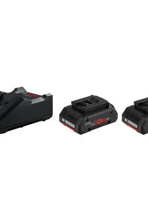 Tijdelijk Beschikbaar BOSCH ACCU 2X18V 4.0 AH LI-ION MET LADER - STARTERSET