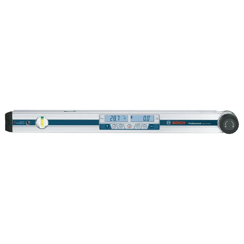Uitverkoop BOSCH GAM 270 MFL HOEKMETER EN WATERPAS 4X BATTERIJ 1,5 V LR6 (AA), OPBERGETUI E