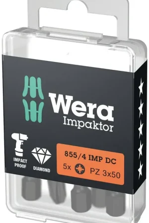 WERA BIT "IMPAKTOR" PZ3 50MM - 5 ST Seizoensaanbieding
