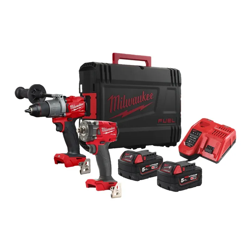 Lage Kosten MILWAUKEE® MILWAUKEE M18 FPP2T2-502X M18 FUEL POWERPACK M18FPD3, M18FIW2F12, M12-18FC LADER