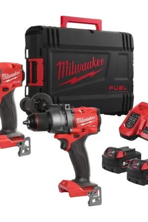 Bestel Nu MILWAUKEE® M18 FUEL FPP2A3-502X Combiset Slagboormachine + Slagschroevendraaier
