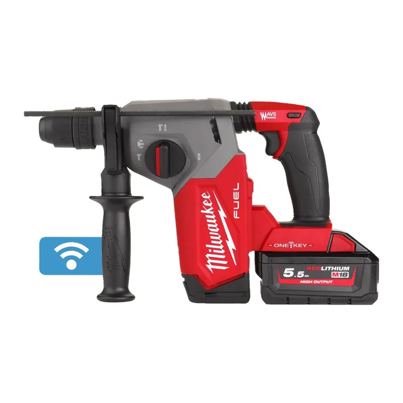 MILWAUKEE M18 ONEFHX-552X M18 FUEL ONE-KEY SDS-PLUS 26 MM HAMER MET 4 STANDEN EN Betrouwbaar