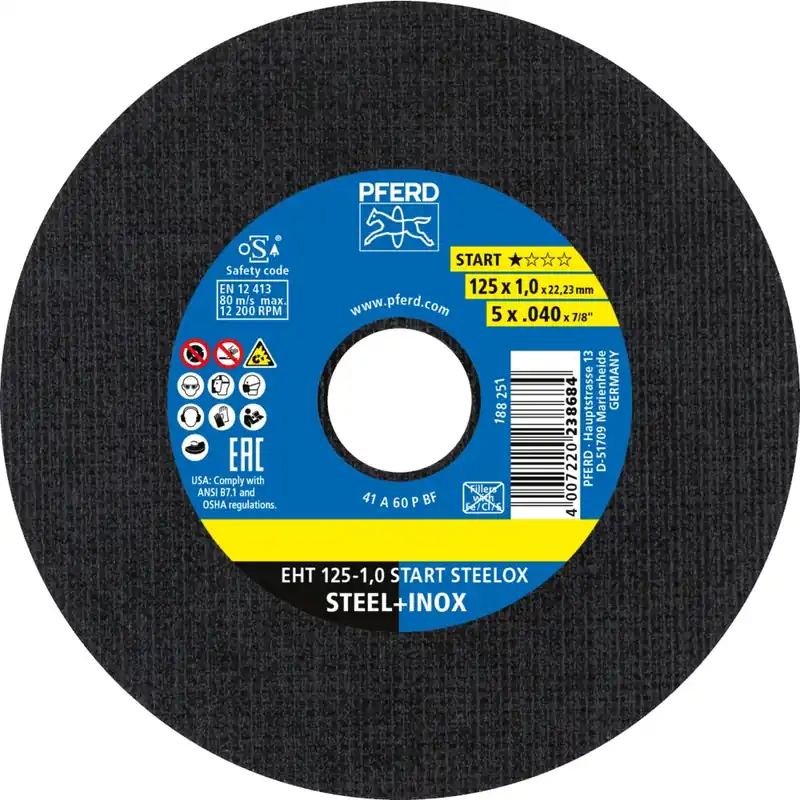 Direct Beschikbaar PFERD TOOLS EHT 125-1.0 SG STEELOX Doorslijpschijven
