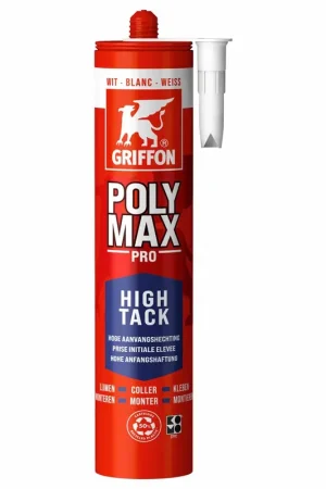 Betrouwbaar Griffon POLYMAX HIGH TACK Montagelijm Koker 425g Wit – 1490909