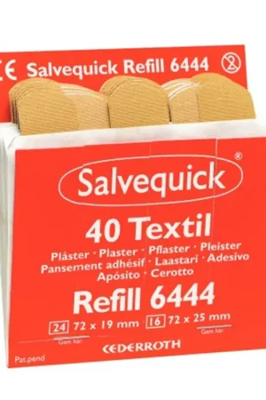 Gecertificeerd Cederroth Salvequick Pleisters Navulling Textiel 6444 6x40 - 7310610064440