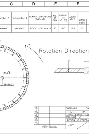CARAT DIAMANTZAAG BETON 450x25,40MM, CRB MASTER Lage Kosten