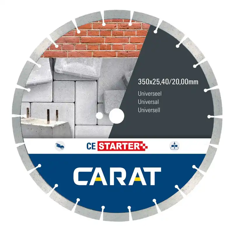 CARAT DIAMANTZAAG Ø350X25,40/20MM UNIVERSEEL - CE STARTER Meest Verkocht