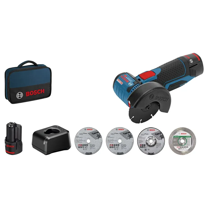 Favoriet BOSCH GWS 12V-76 ACCU HAAKSE SLIJPMACHIN2X GBA 12V 2,0AH, GAL 12V-20, 1X MULTIWH