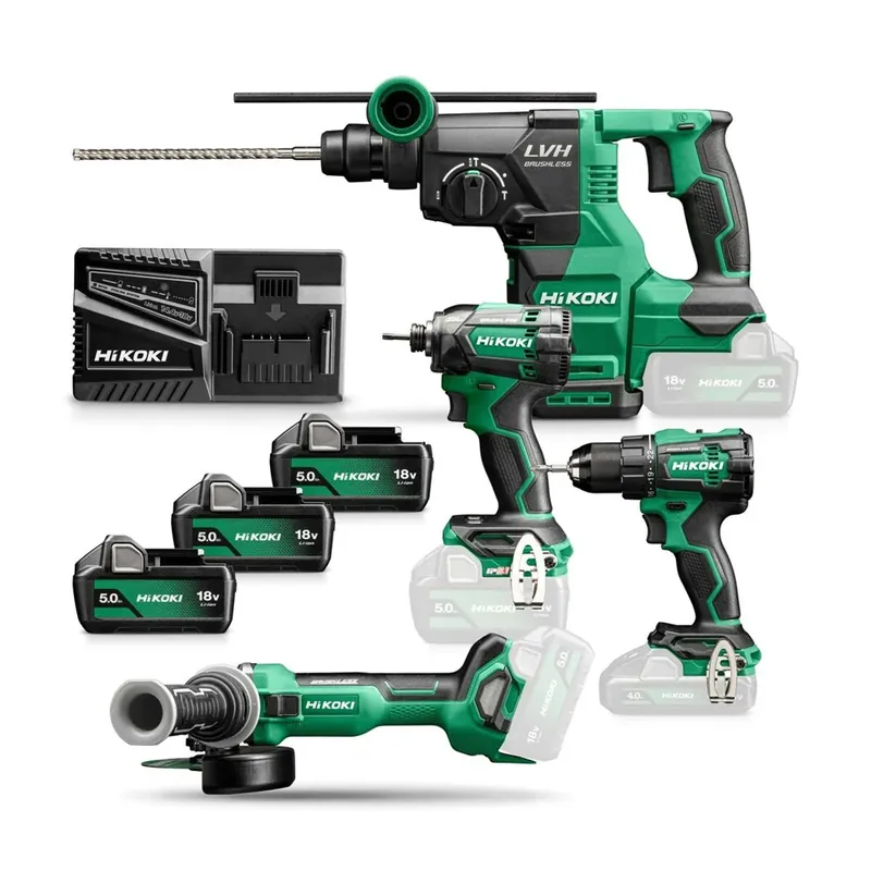 HiKOKI KC18DE WHZ, DS18DE, WH18DC, G18DBL, DH18DBL, 3x 5,0Ah, UC18YFSL IN DRAAGTAS Betrouwbaar