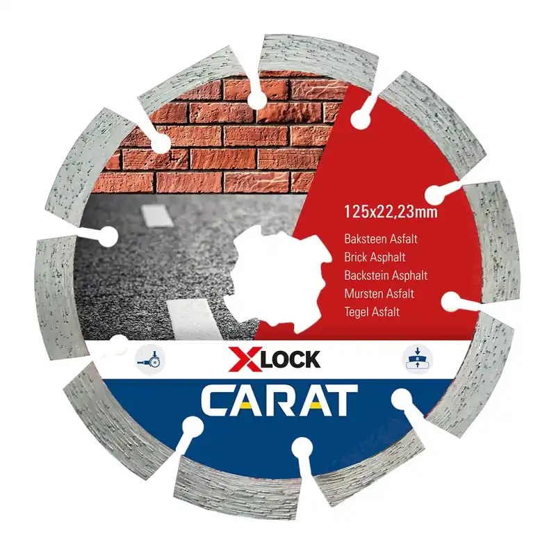 CARAT DIAMANTZAAG X-LOCK BAKSTEEN 125X22,23MM Beste Prijs