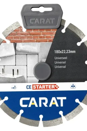 Beperkte Voorraad CARAT DIAMANTZAAG Ø180X22,23MM UNIVERSEEL - CE STARTER