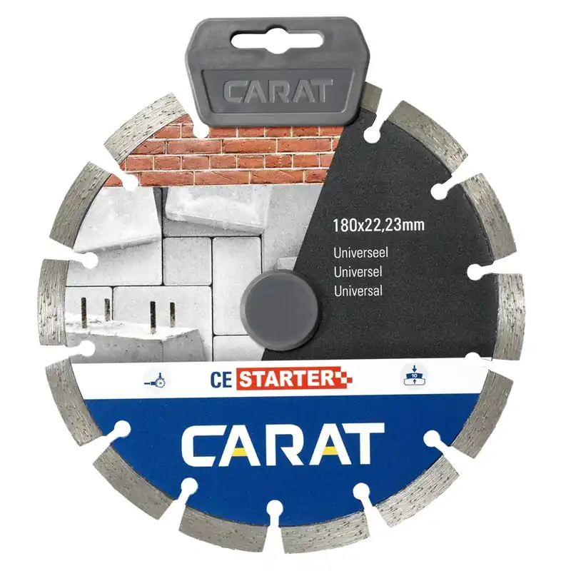 Beperkte Voorraad CARAT DIAMANTZAAG Ø180X22,23MM UNIVERSEEL - CE STARTER