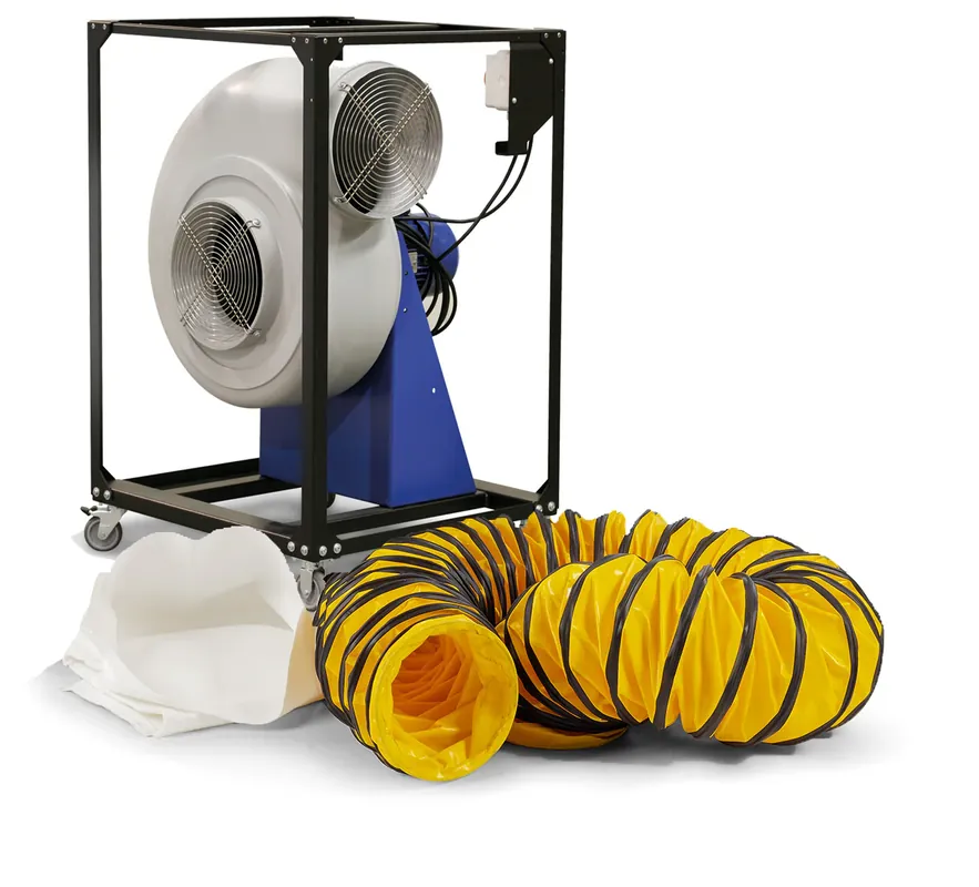 Dryfast Ventilator TFV300 Set met Slang 10m en Stofzak Flitsaanbieding