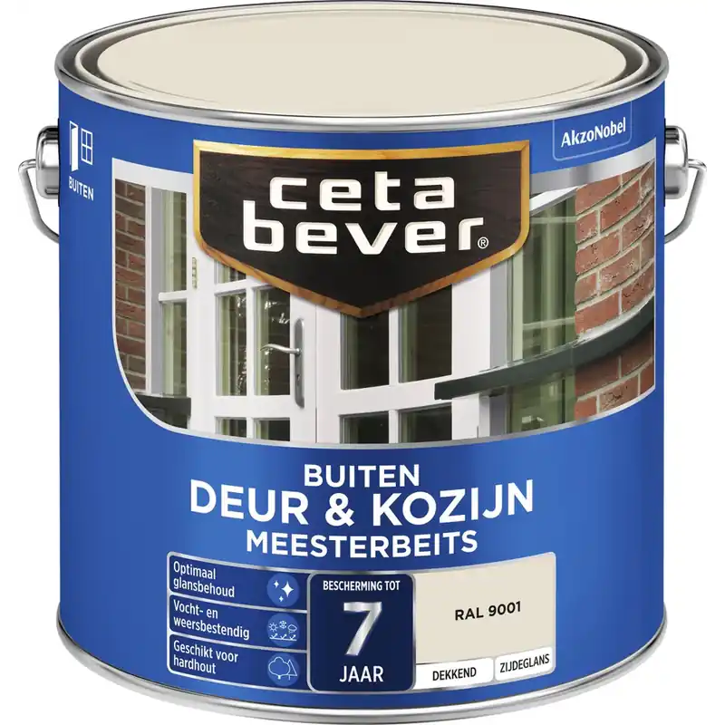 Betrouwbaar CetaBever Gevel & Kozijn Snel Beits RAL 9001
