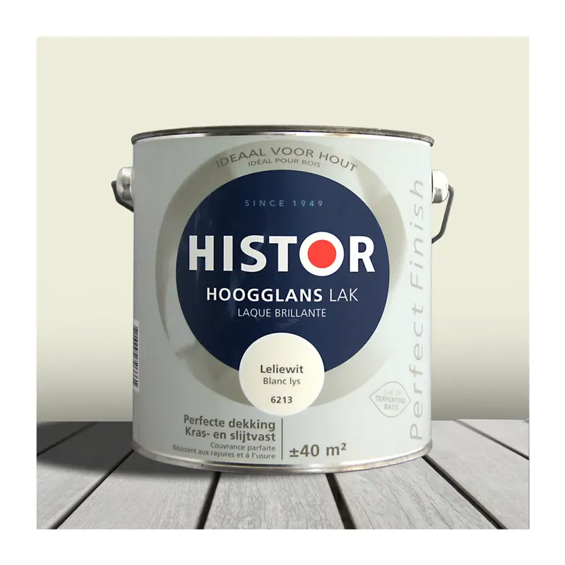 Hoogwaardige Glans met Histor Perfect Finish Alkyd Hoogglans Leliewit Populair
