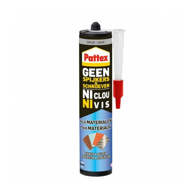 Voordeelprijs Pattex Geen Spijkers & Schroeven Montagekit Grijs 390 gram