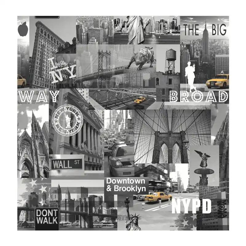 Koop Online Dutch Wallcovering Freestyle Papierbehang Retro New York 102514