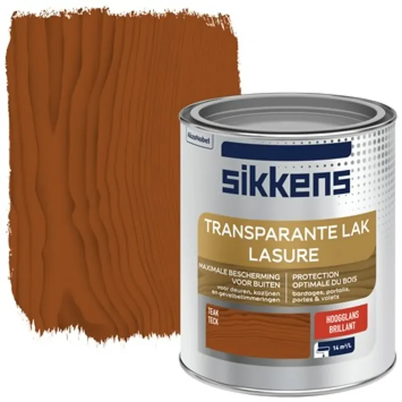 Gereduceerde Prijs Sikkens Transparante Lak Teak HG 0,75 L