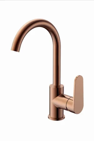 Koop Vandaag Blue Label Skive wastafelkraan C-uitloop geborsteld brons FK-0429-BR